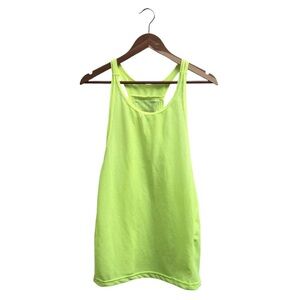 VINTAGE RACERBACK TANK - Neon Lime Green Tank Top Stringer Muscle Tee Gym 💪